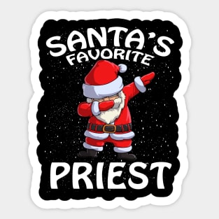 Santas Favorite Priest Christmas Sticker